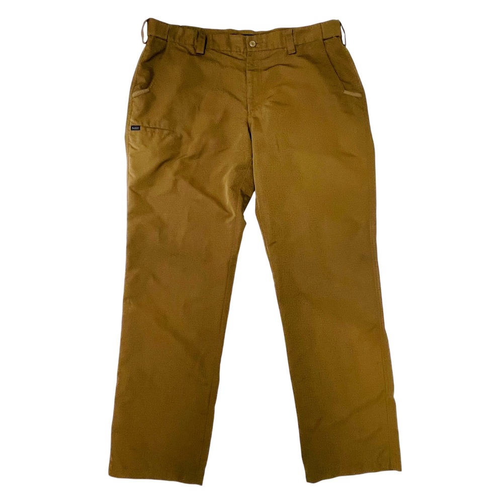 5.11 Tactical Fast-Tac Urban Pants Mens 40x34 Khaki Brown Ripstop Utility 74461